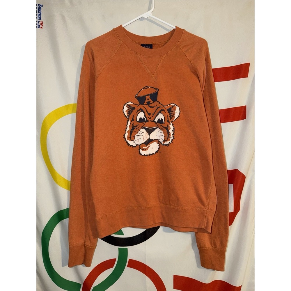 MV Sport Auburn Tigers Sweatshirt Womens Large Orange Aubie Football Crewneck